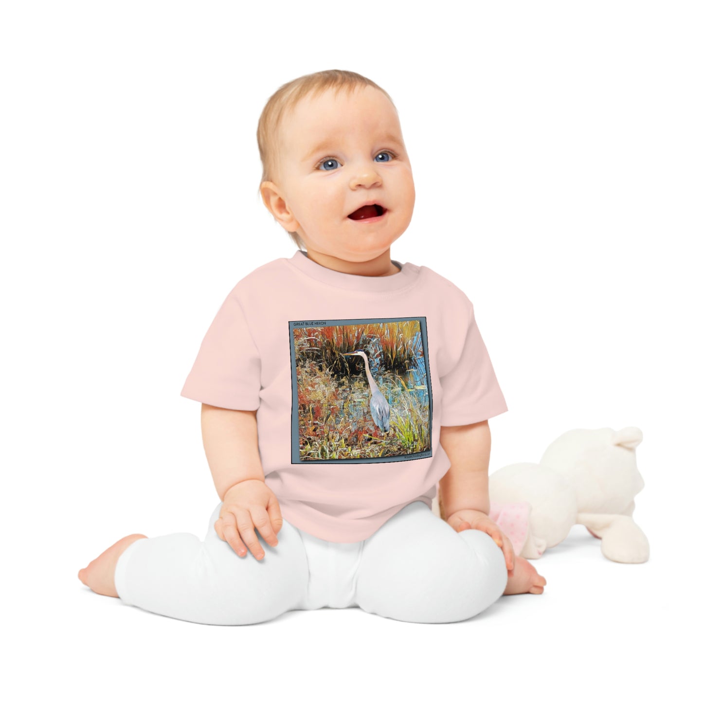 Great Blue Heron Baby T-Shirt