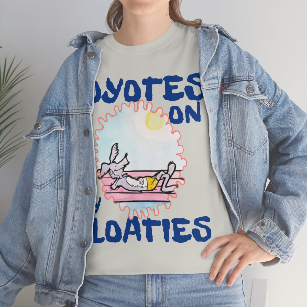 Unisex Coyotes on my Floaties Heavy Cotton Tee