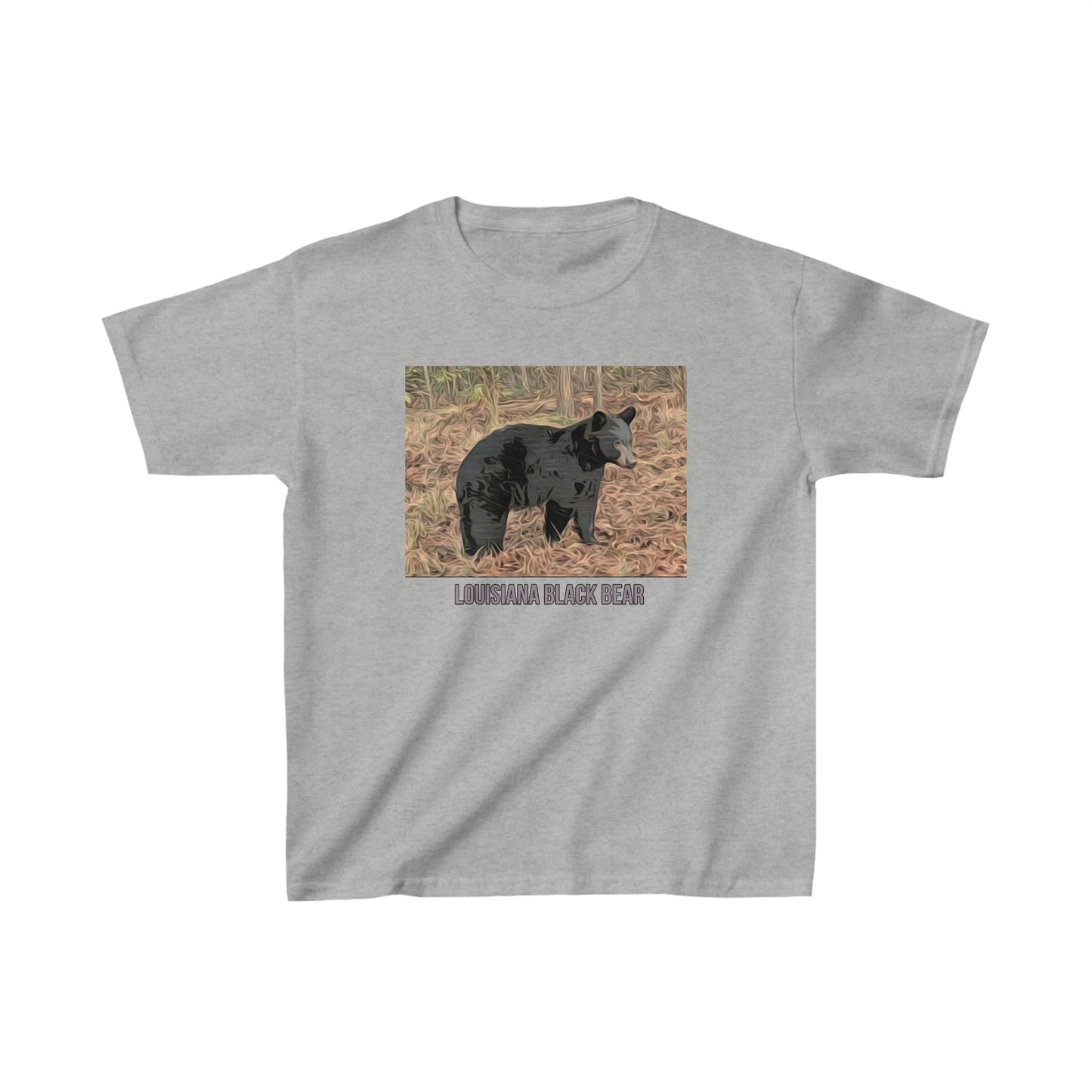 Kids Hvy Cotton Louisiana Black Bear T-Shirt