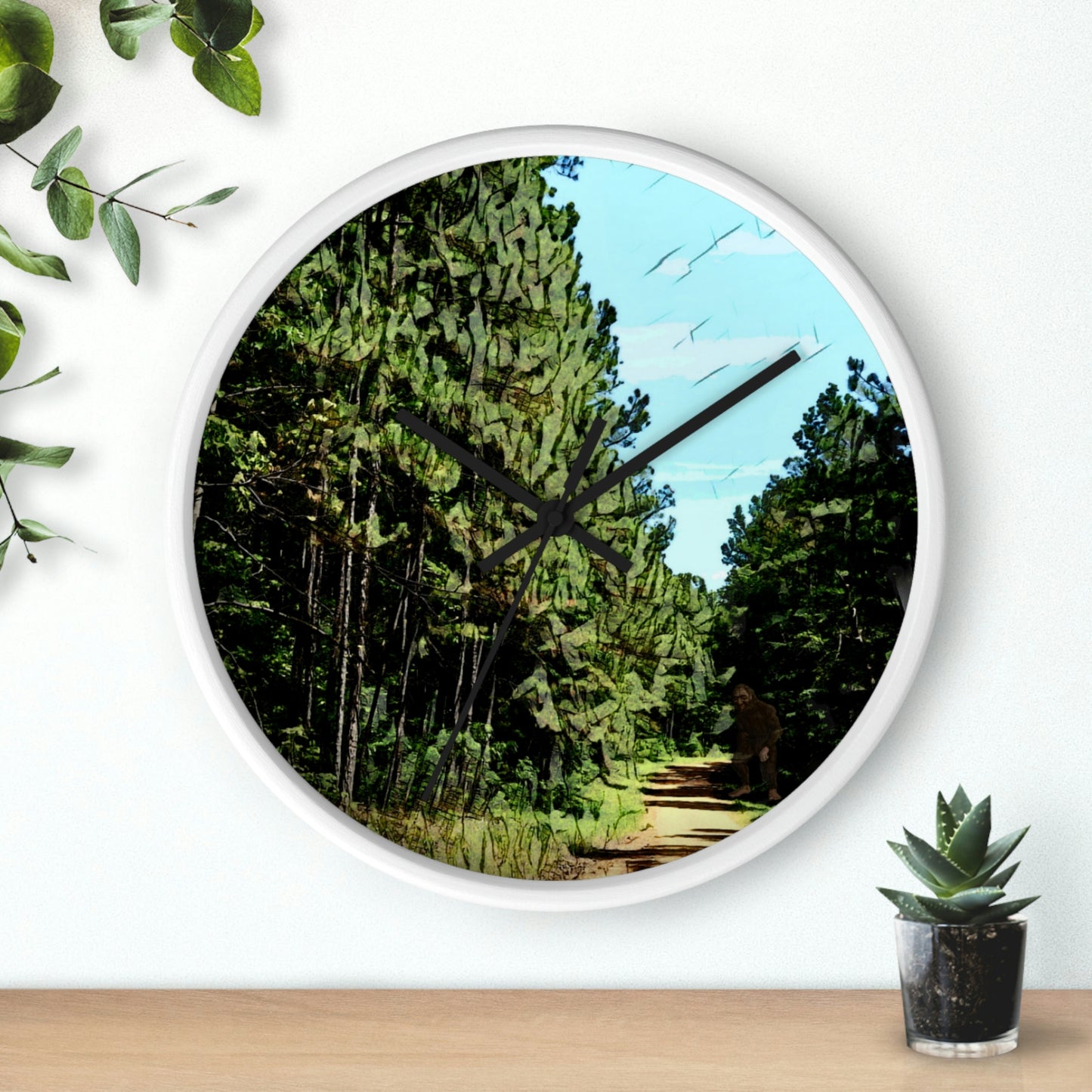 Kisatchie Bigfoot in Shadow Wall Clocks