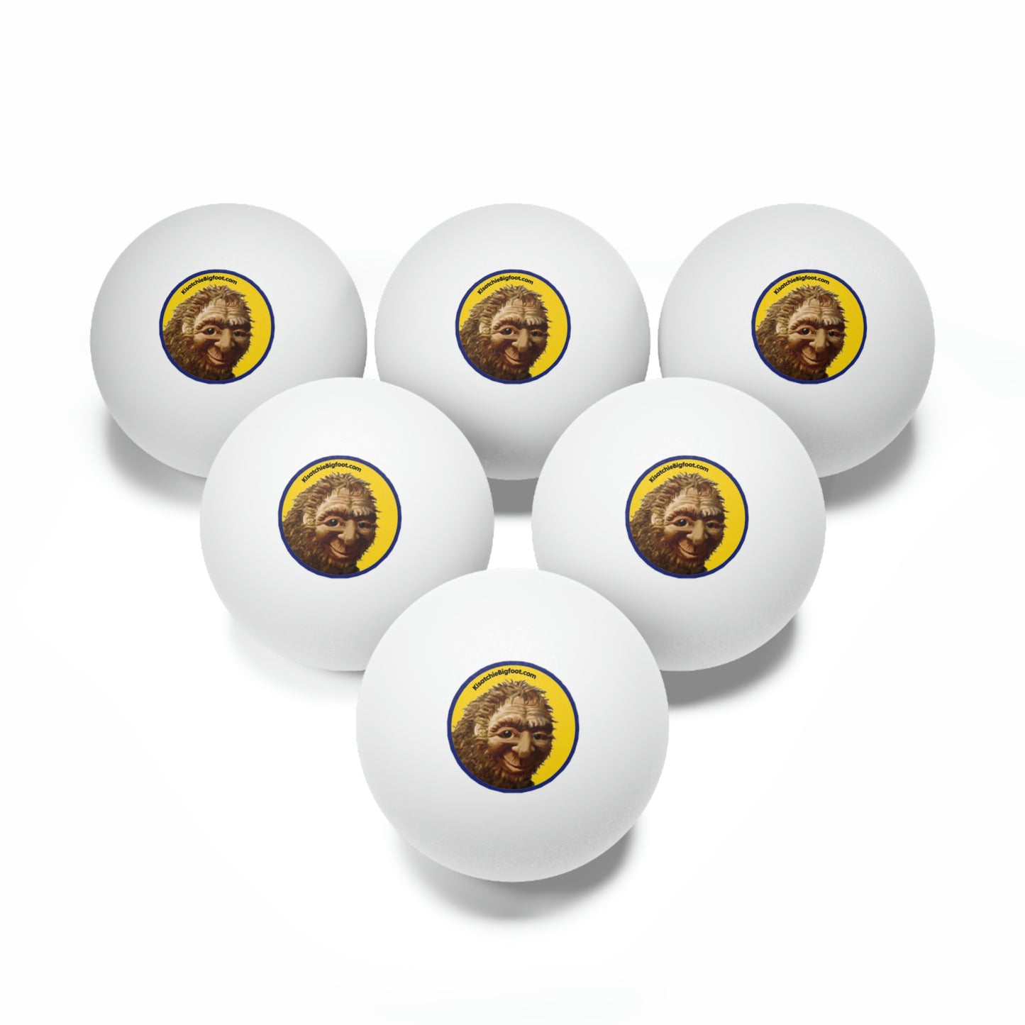 Bigfoot Ping Pong Balls, 6 pcs