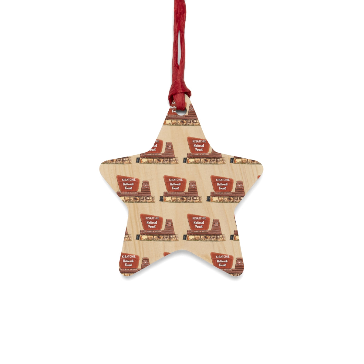 Wooden Kisatchie National Forest Ornament Collection