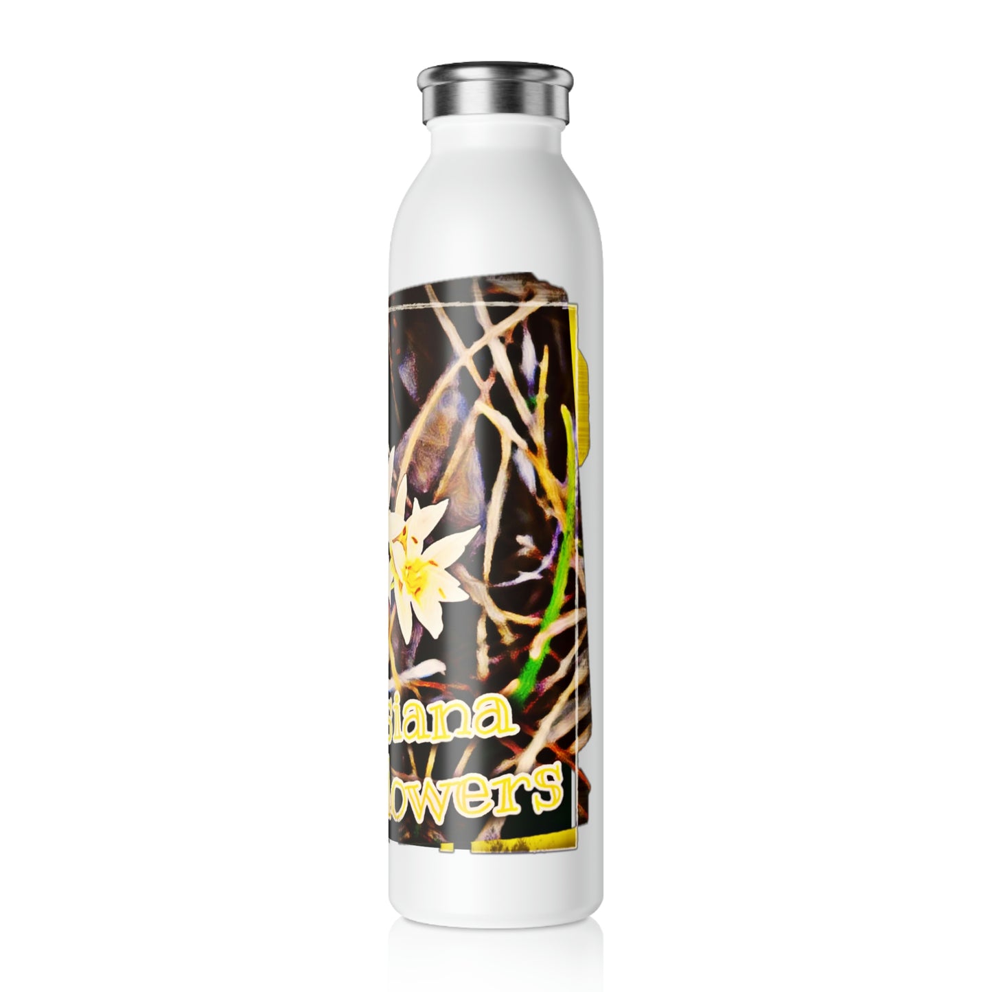 Slim Louisiana Wildflowers Water Bottle