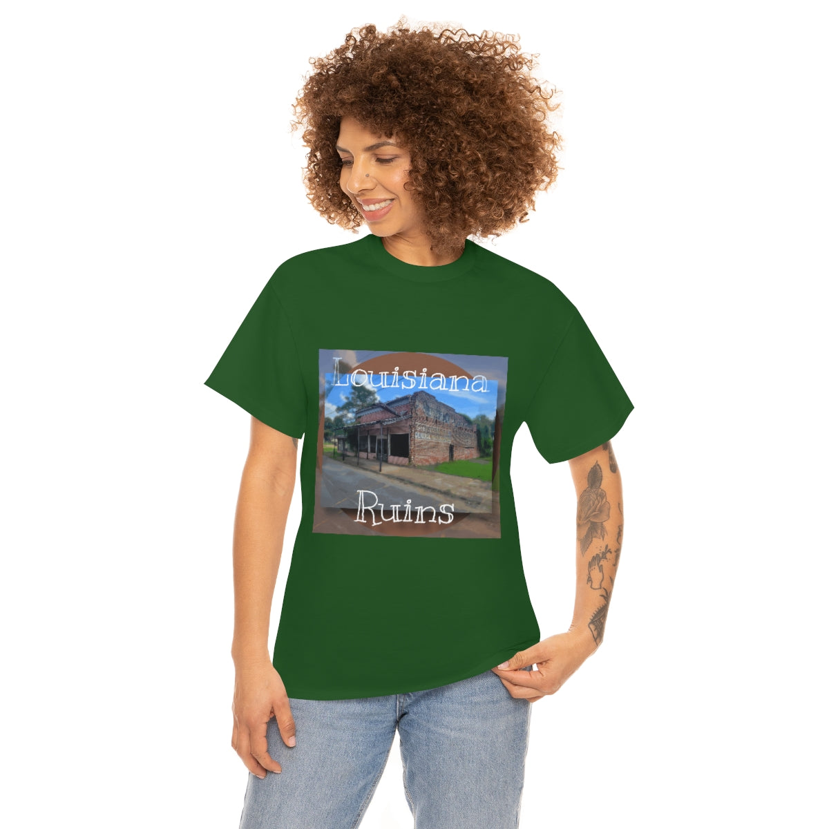 Unisex Louisiana Ruins Heavy Cotton Tee