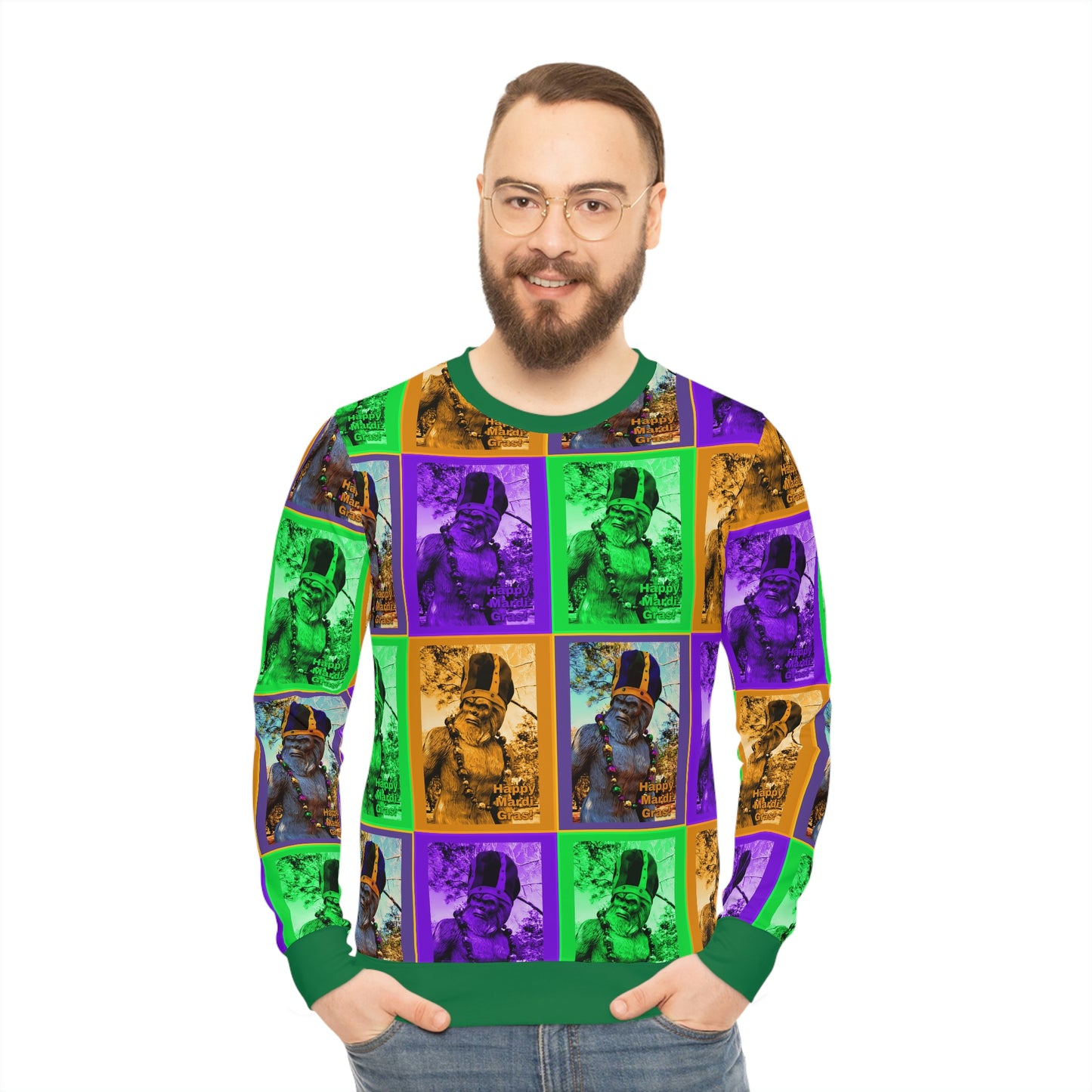 Bigfoot's Men's Mardi Gras Lightweight Sweatshirt