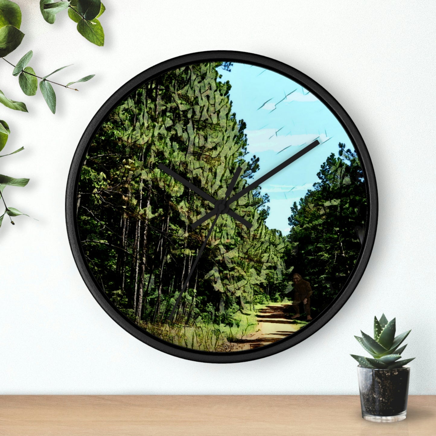 Kisatchie Bigfoot in Shadow Wall Clocks