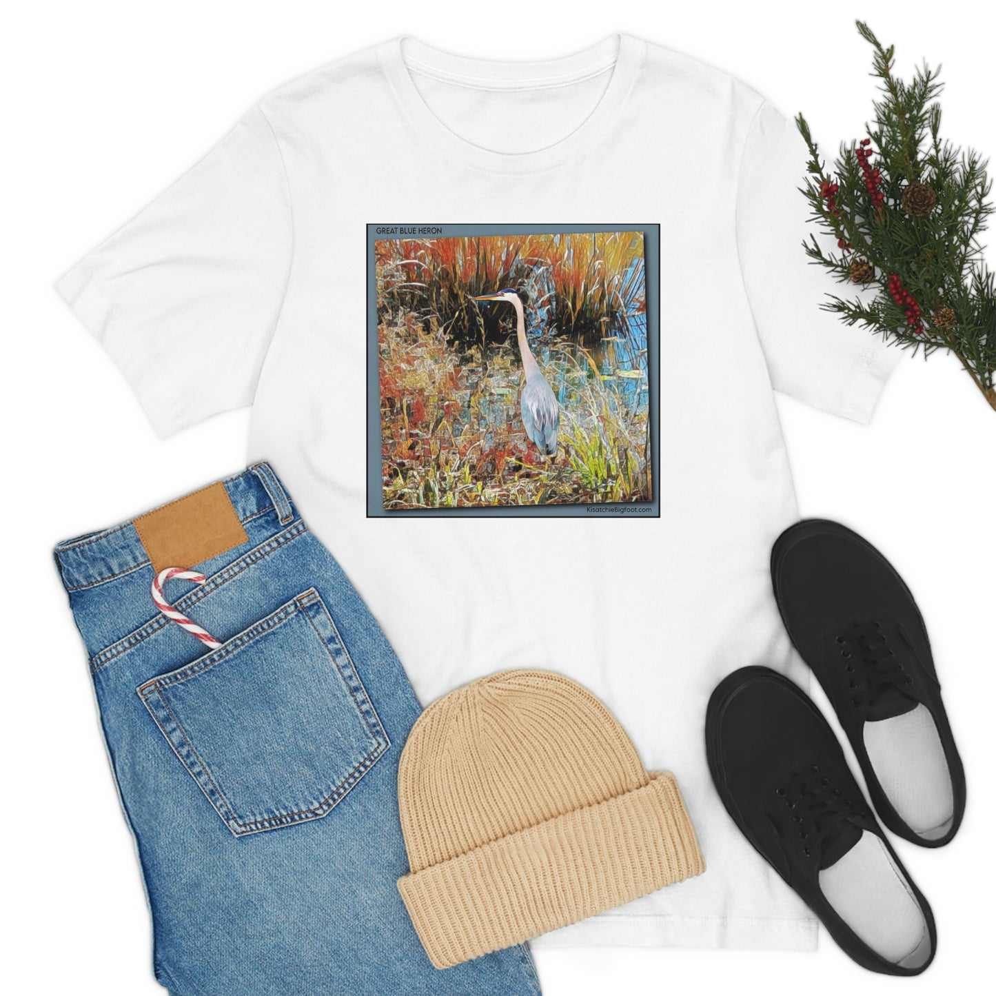 Unisex Great Blue Heron Jersey Tee