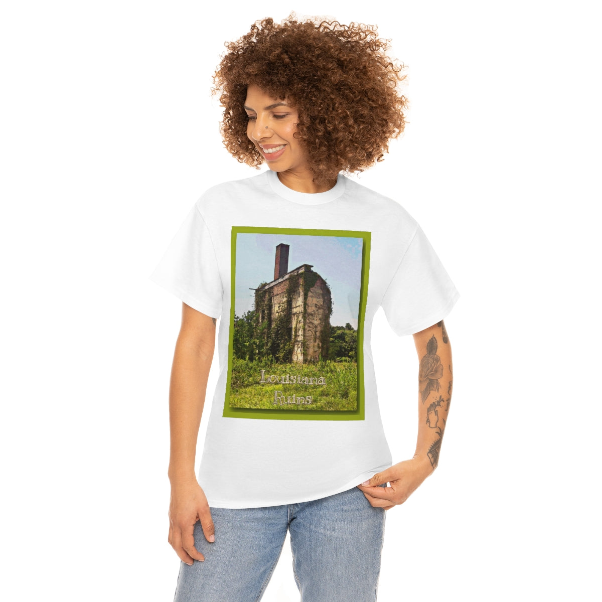 Unisex Louisiana Ruins Heavy Cotton Tee