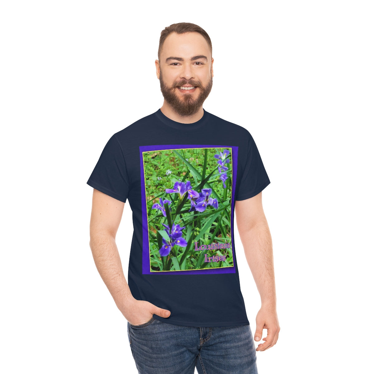 Louisiana Irises Heavy Cotton Tee