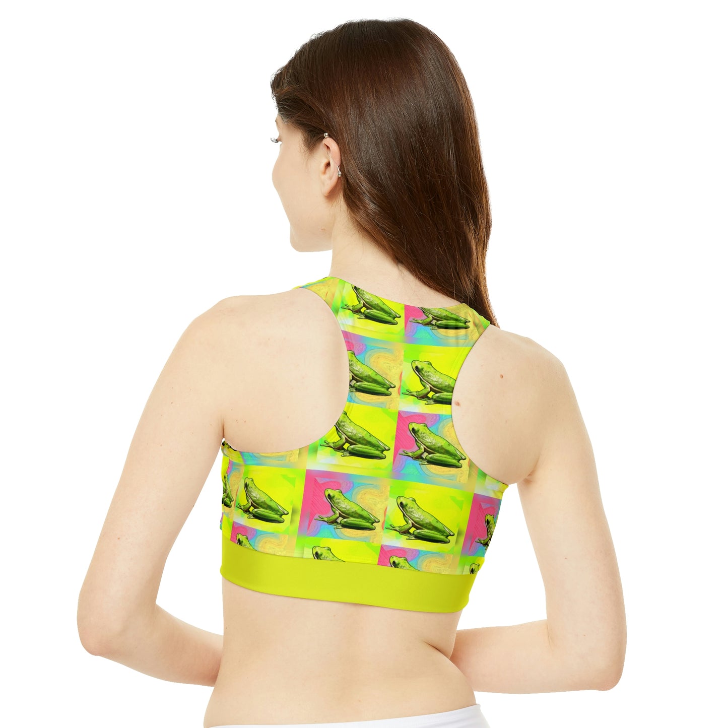 Tree Frogs High Neck Crop Bikini Top