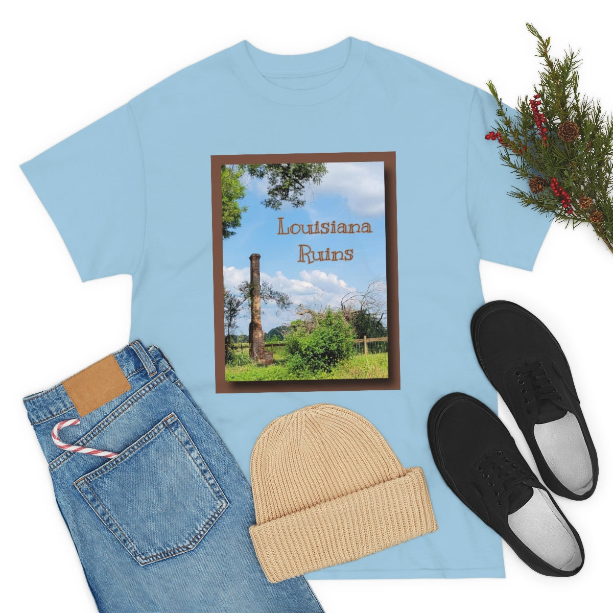 Louisiana Ruins Heavy Cotton Tee