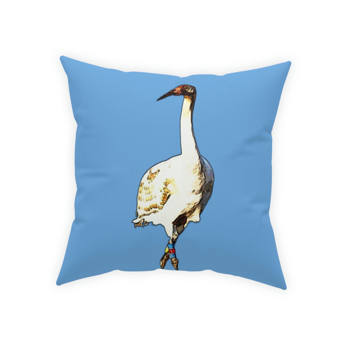 Whooping Crane Broadcloth Pillow