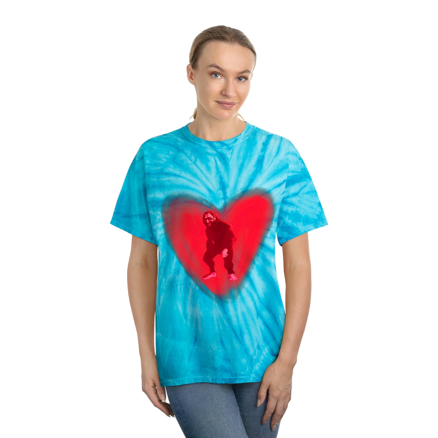 Unisex Bigfoot in My Heart Tie-Dye Tee