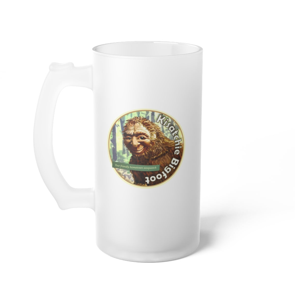 Frosted Glass Kisatchie Bigfoot Beer Mug