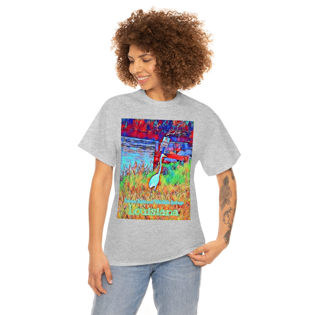 Unisex Louisiana Egret Heavy Cotton Tee