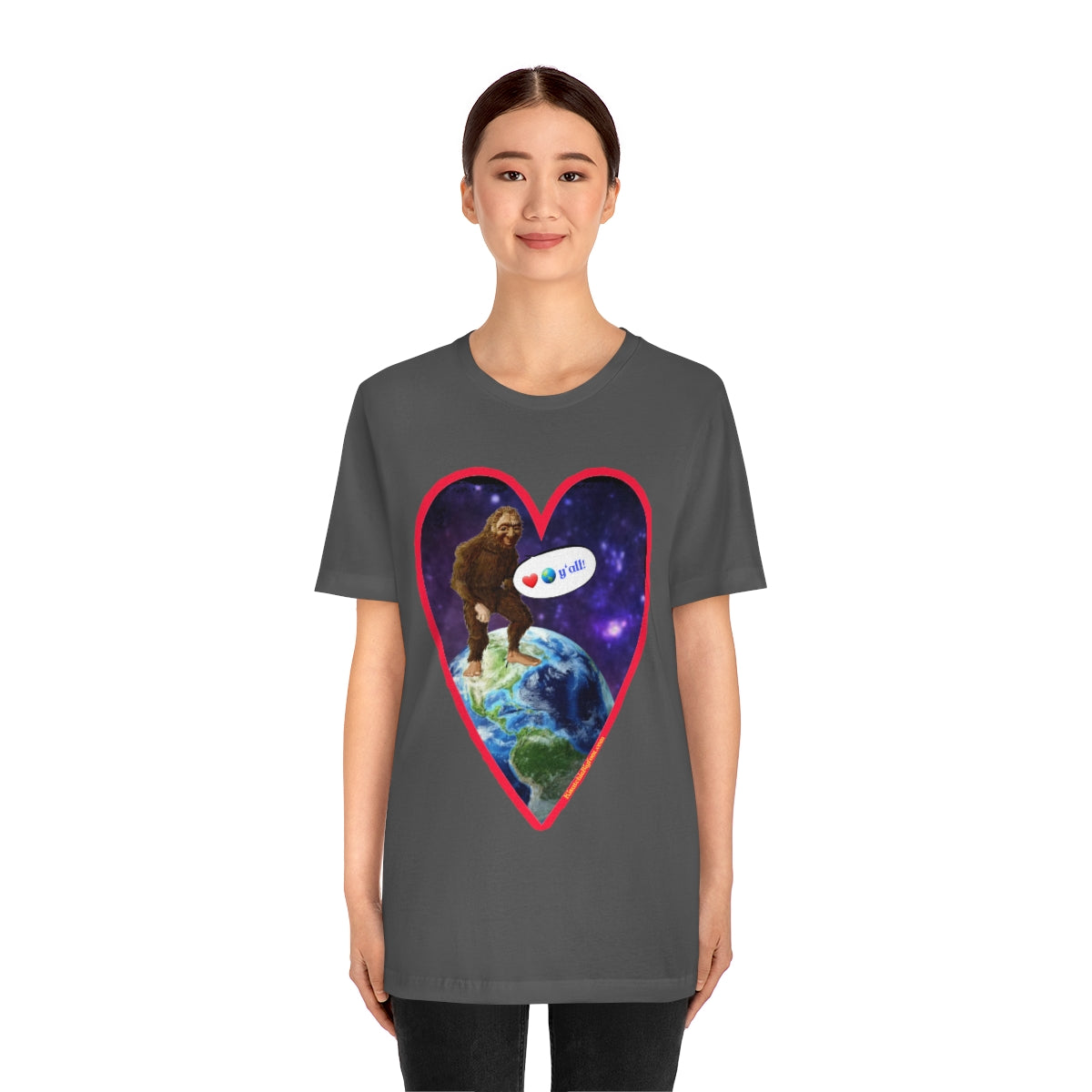 Love The Earth Y'all Bigfoot Jersey Tee