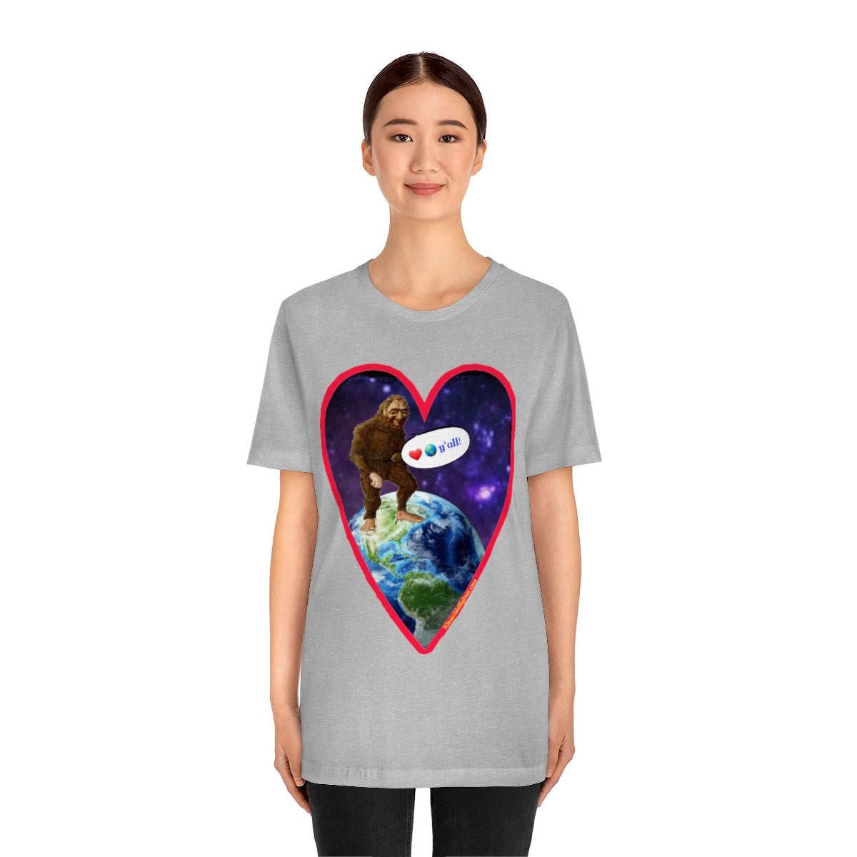 Love The Earth Y'all Bigfoot Jersey Tee