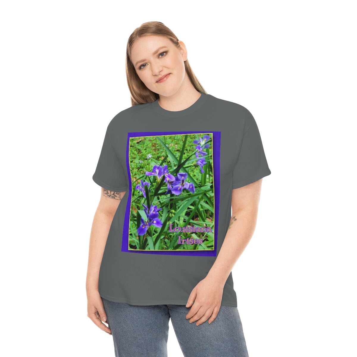 Unisex Louisiana Irises Heavy Cotton Tee