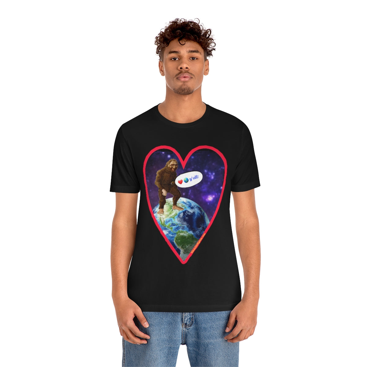 Love The Earth Y'all Bigfoot Jersey Tee