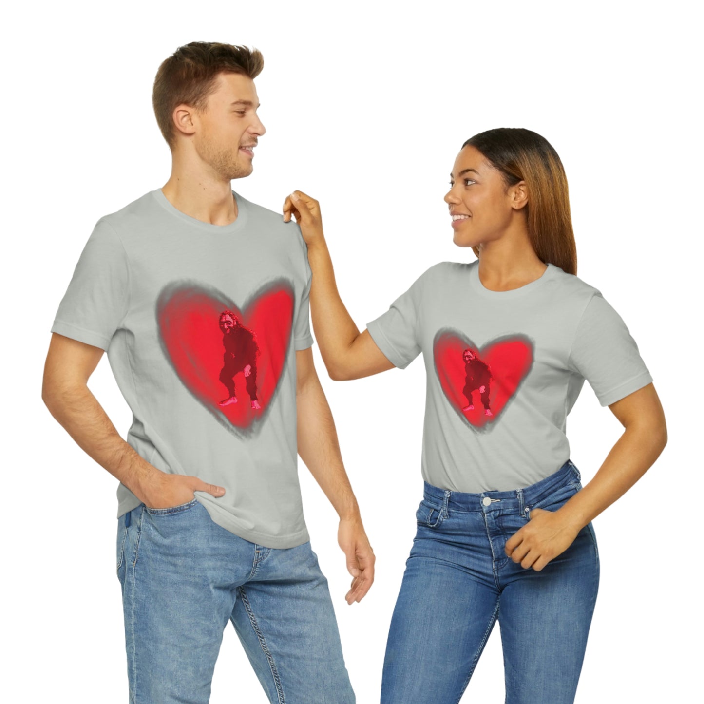 Unisex Bigfoot in My Heart Jersey Tee