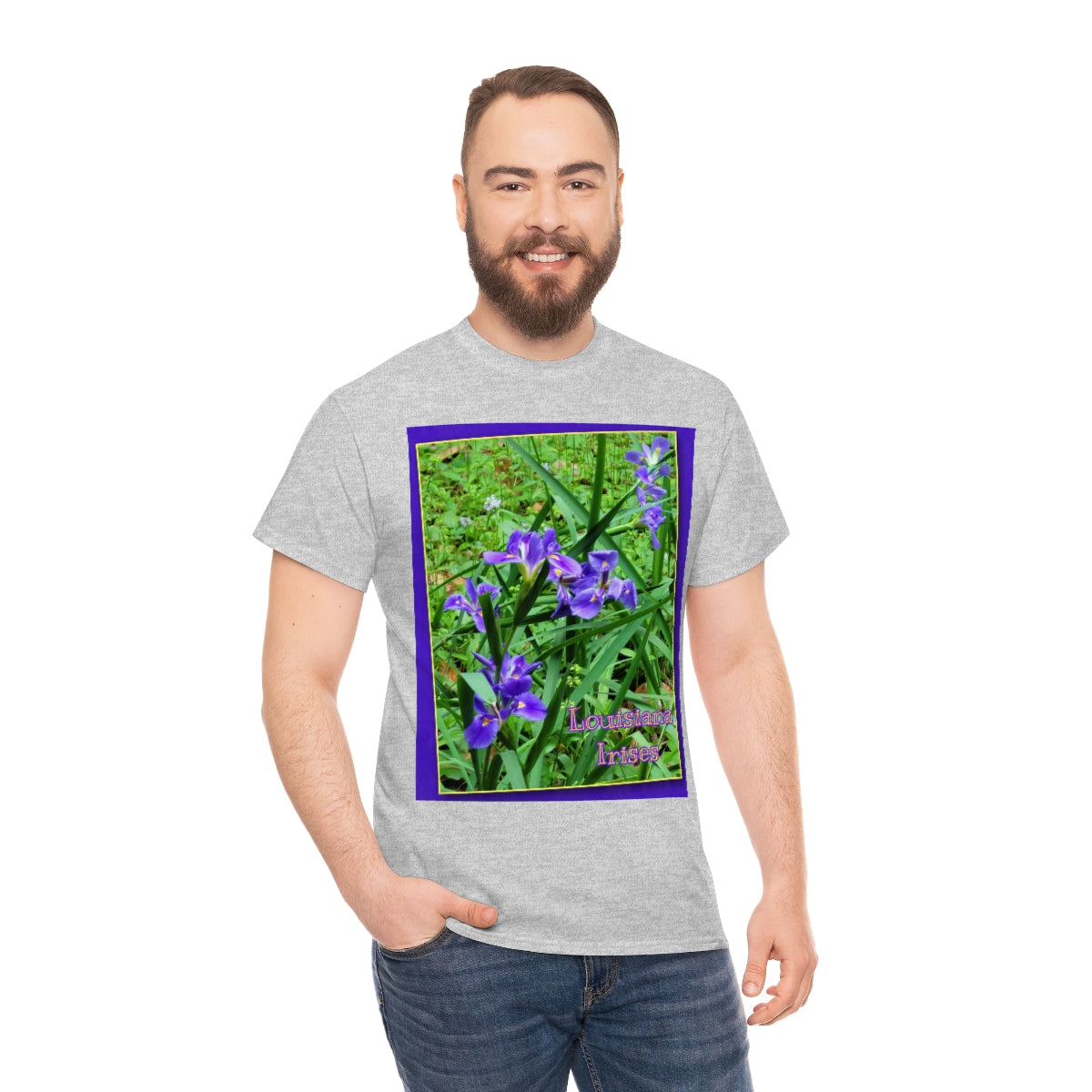 Louisiana Irises Heavy Cotton Tee