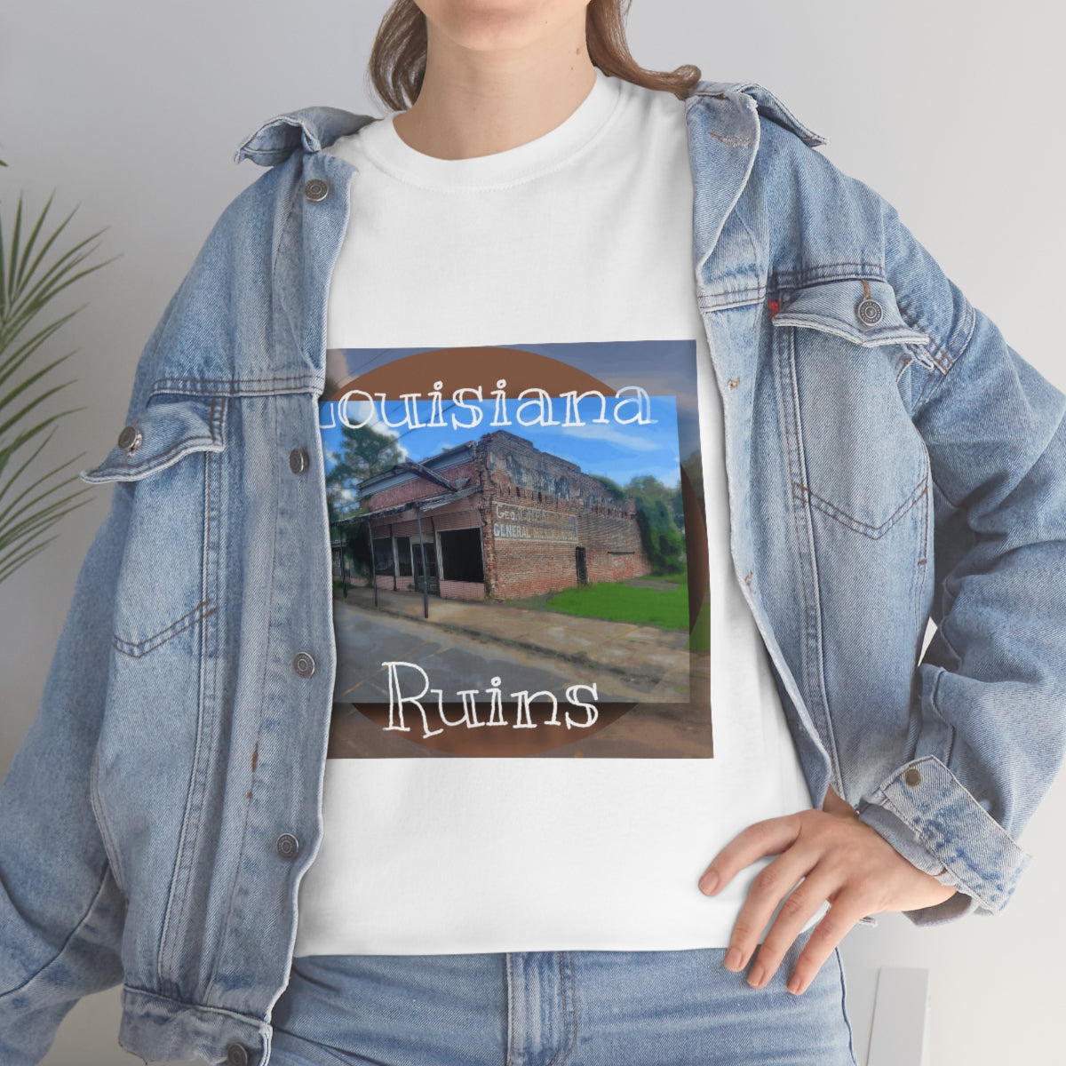 Unisex Louisiana Ruins Heavy Cotton Tee