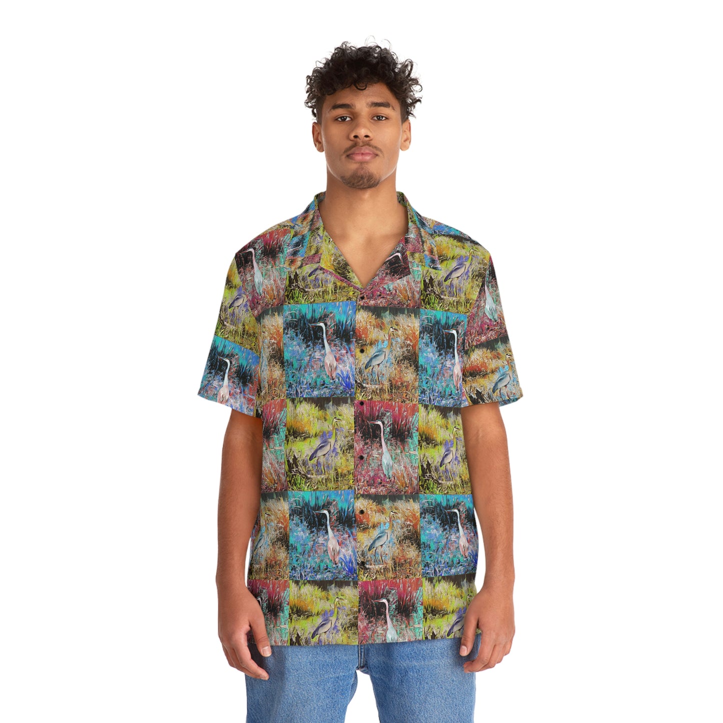 Men's Hawaiian Great Blue Heron Shirt