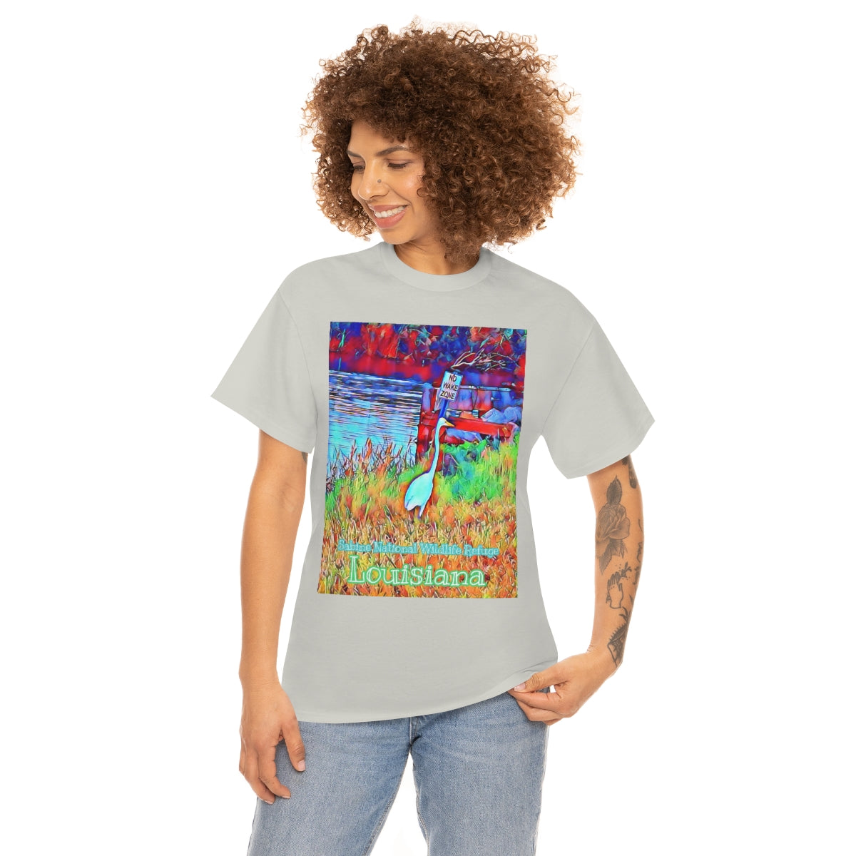 Unisex Louisiana Egret Heavy Cotton Tee