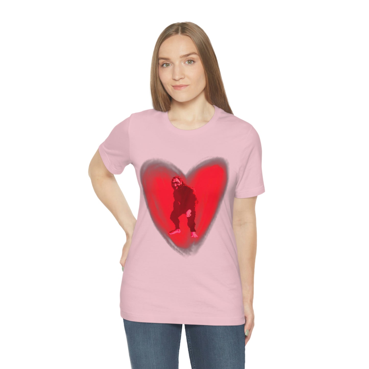 Unisex Bigfoot in My Heart Jersey Tee