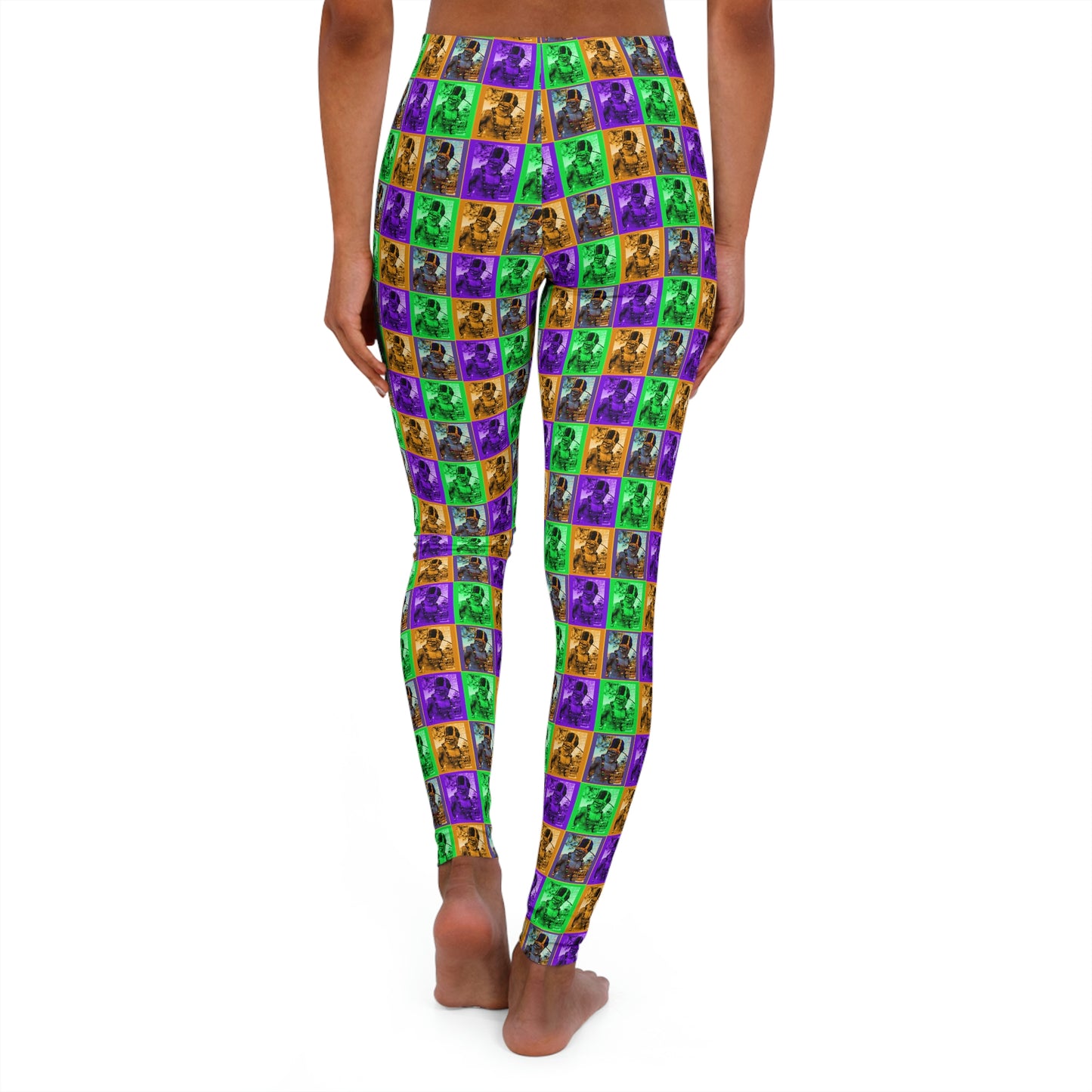 Bigfoot's Mardi Gras Women's Spandex Leggings