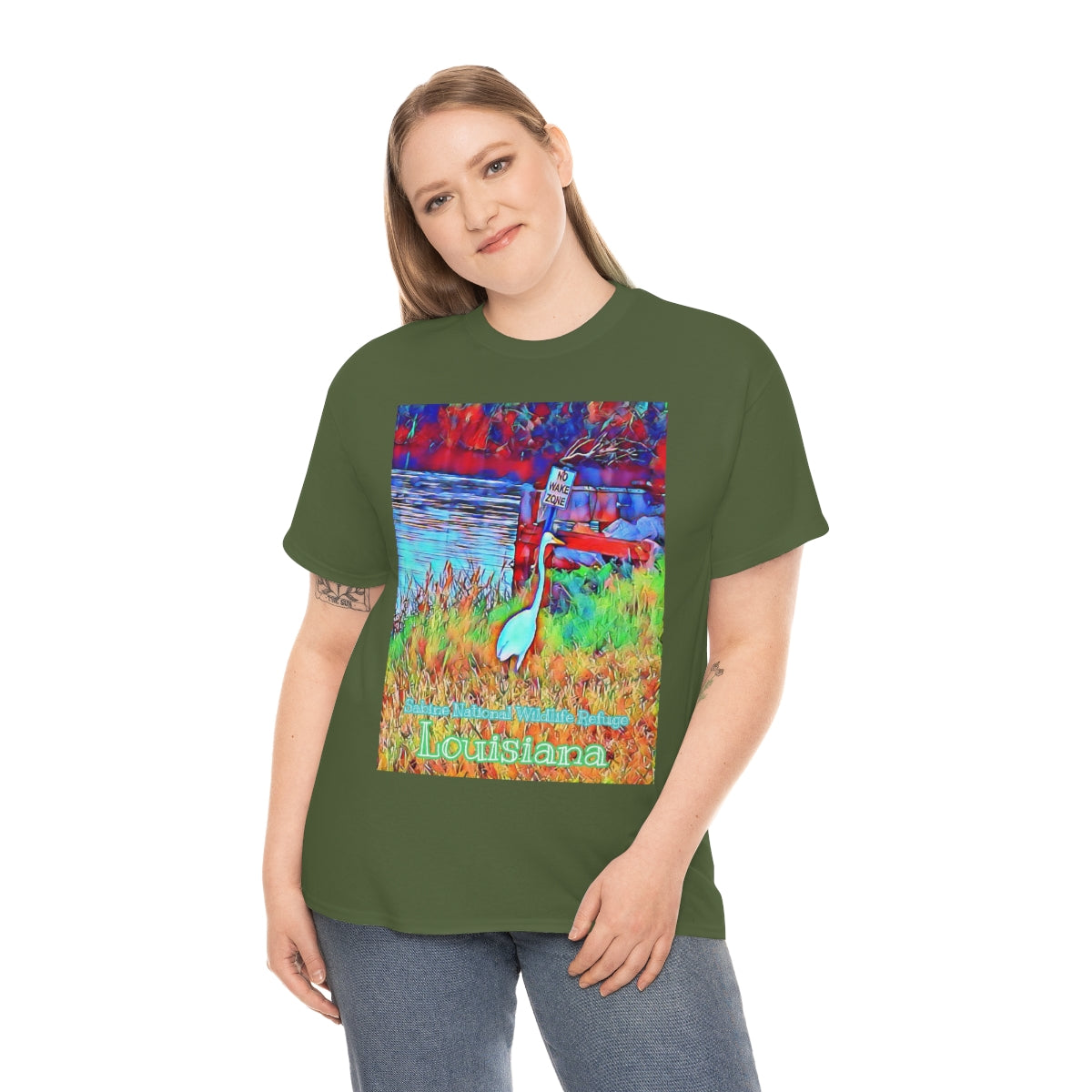 Unisex Louisiana Egret Heavy Cotton Tee