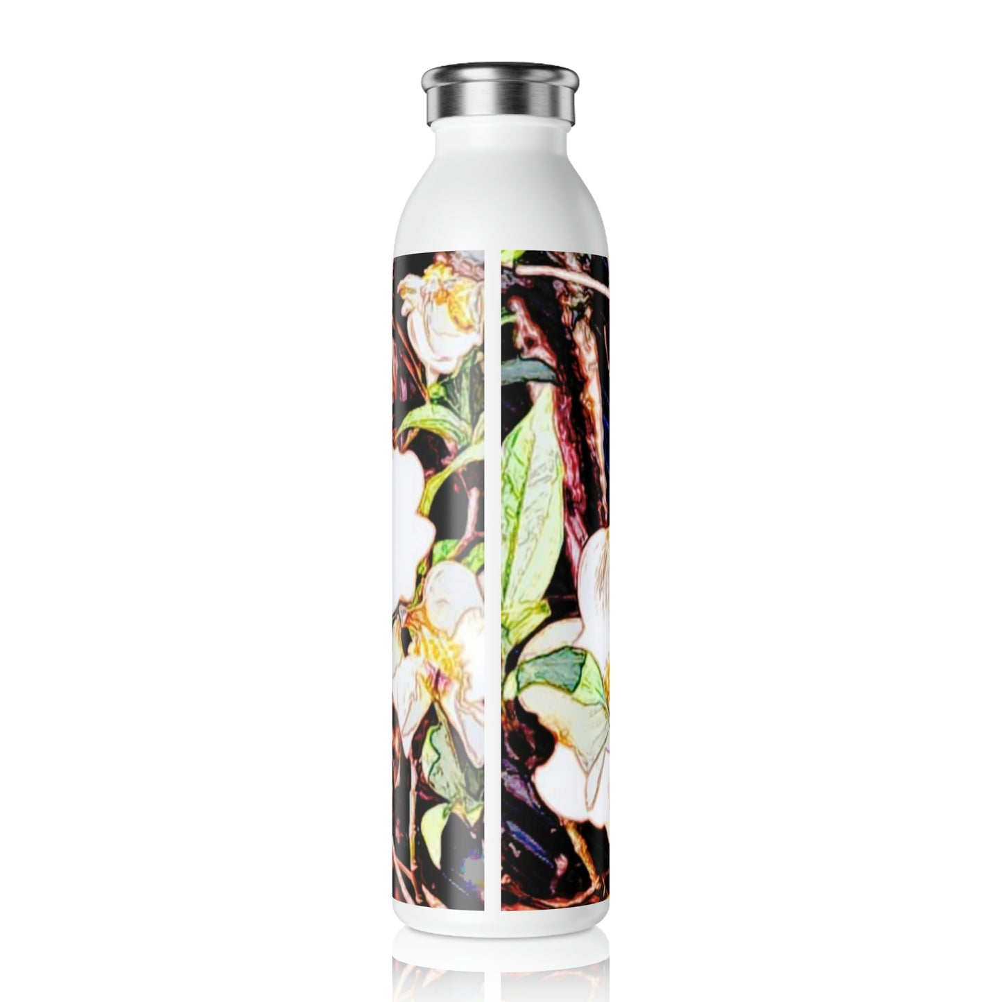 Dogwood Blossoms Slim Water Bottle