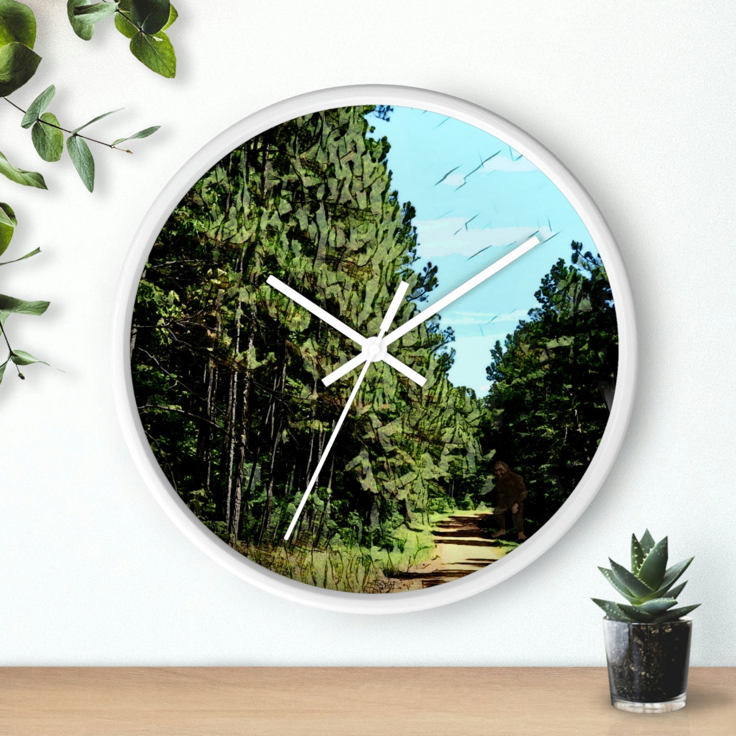 Kisatchie Bigfoot in Shadow Wall Clocks