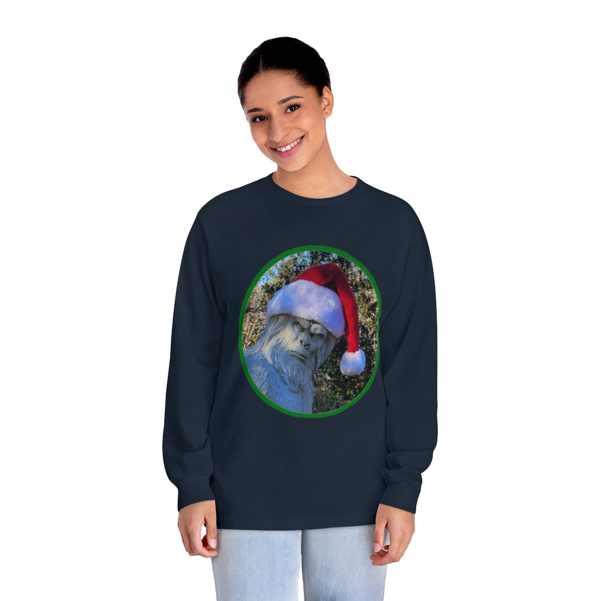 Unisex Bigfoot Santa Long Sleeve Tee