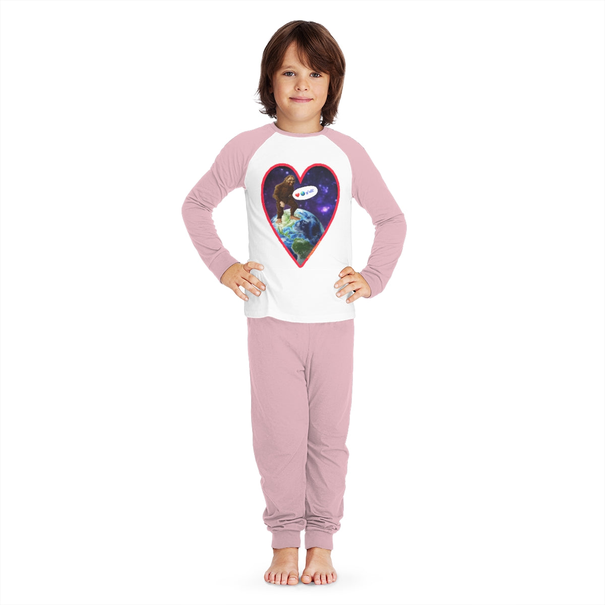 Kids' Bigfoot Loves Earth Pajama Set