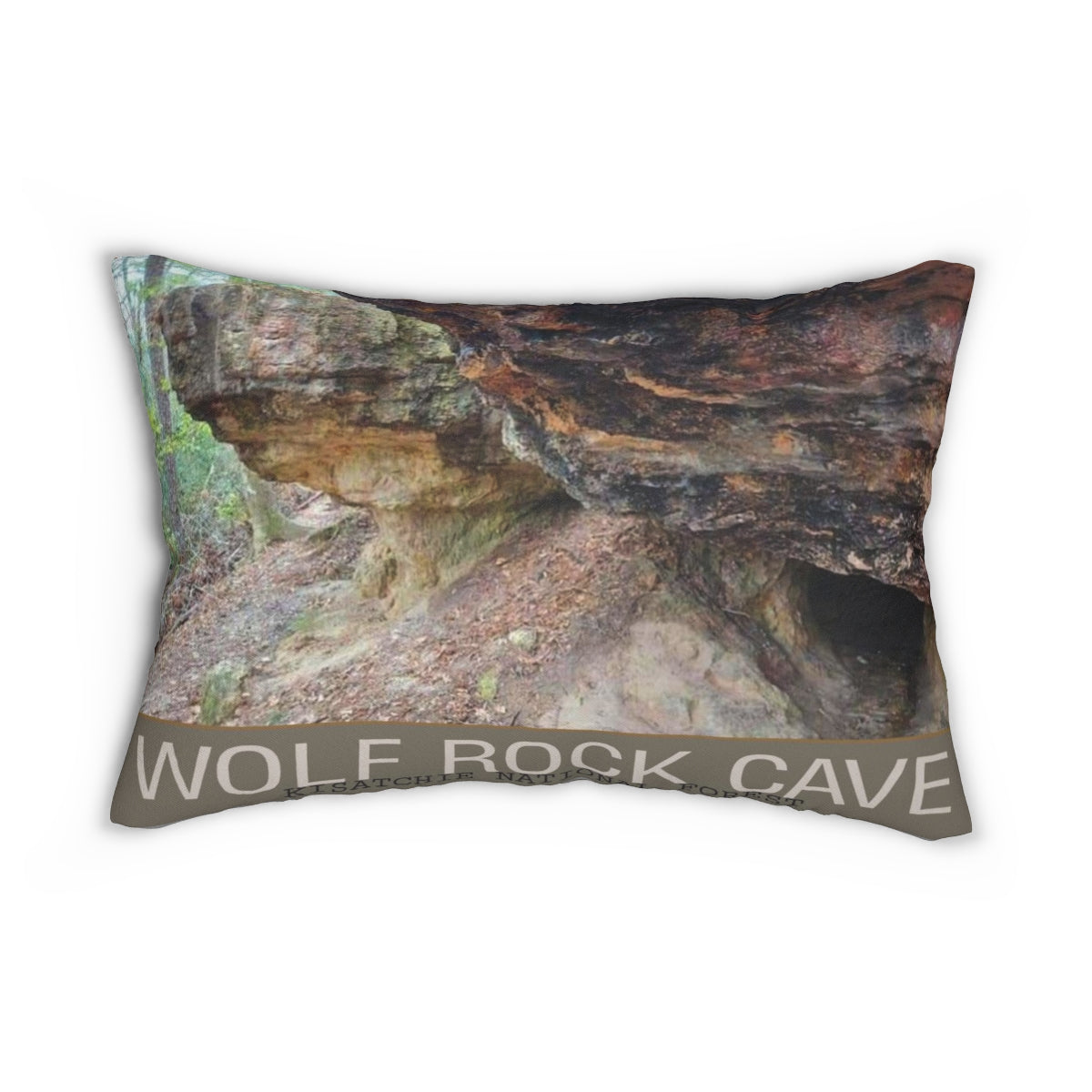 Wolf Rock Cave Lumbar Pillow