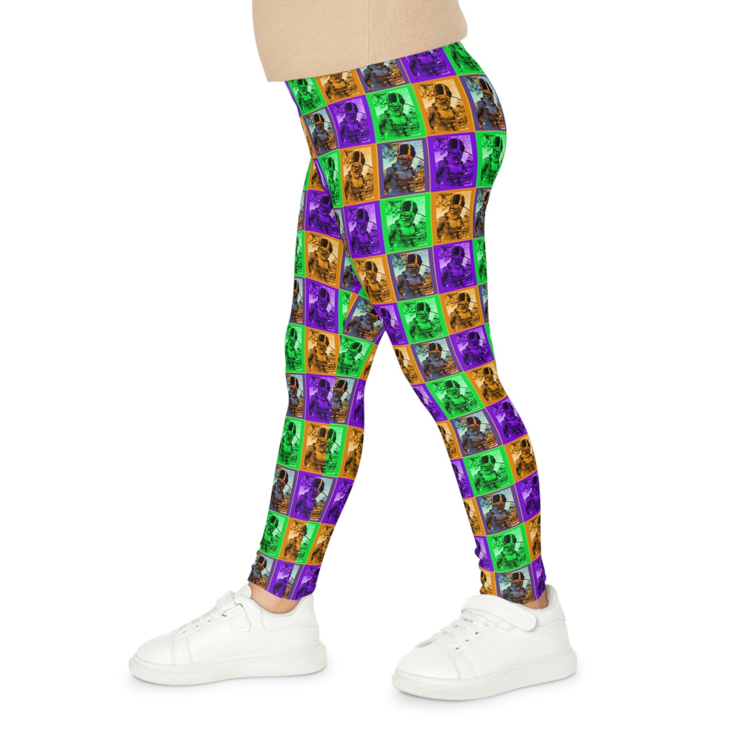 Bigfoot's Mardi Gras Kids Leggings