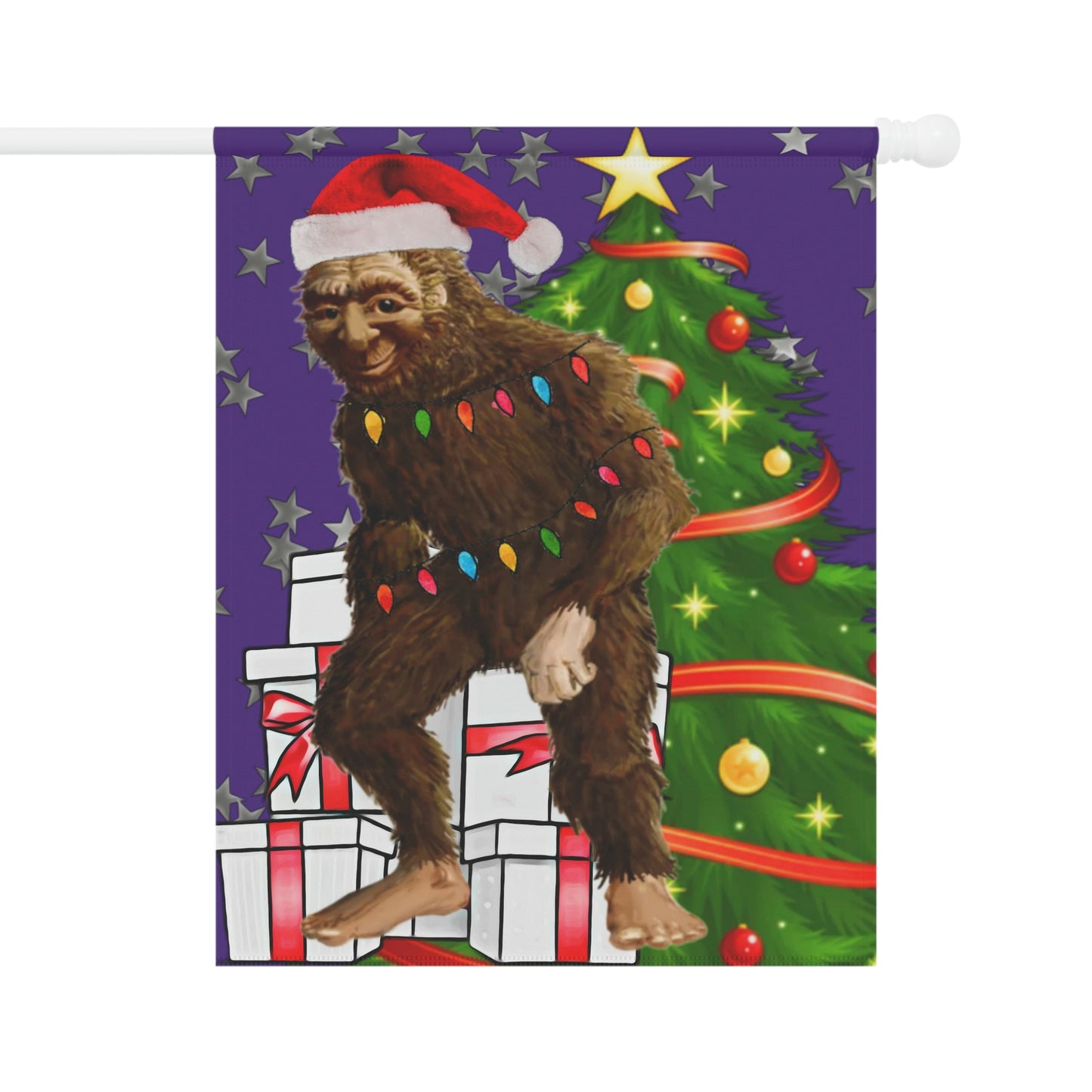 Bigfoot Christmas Garden & House Banner