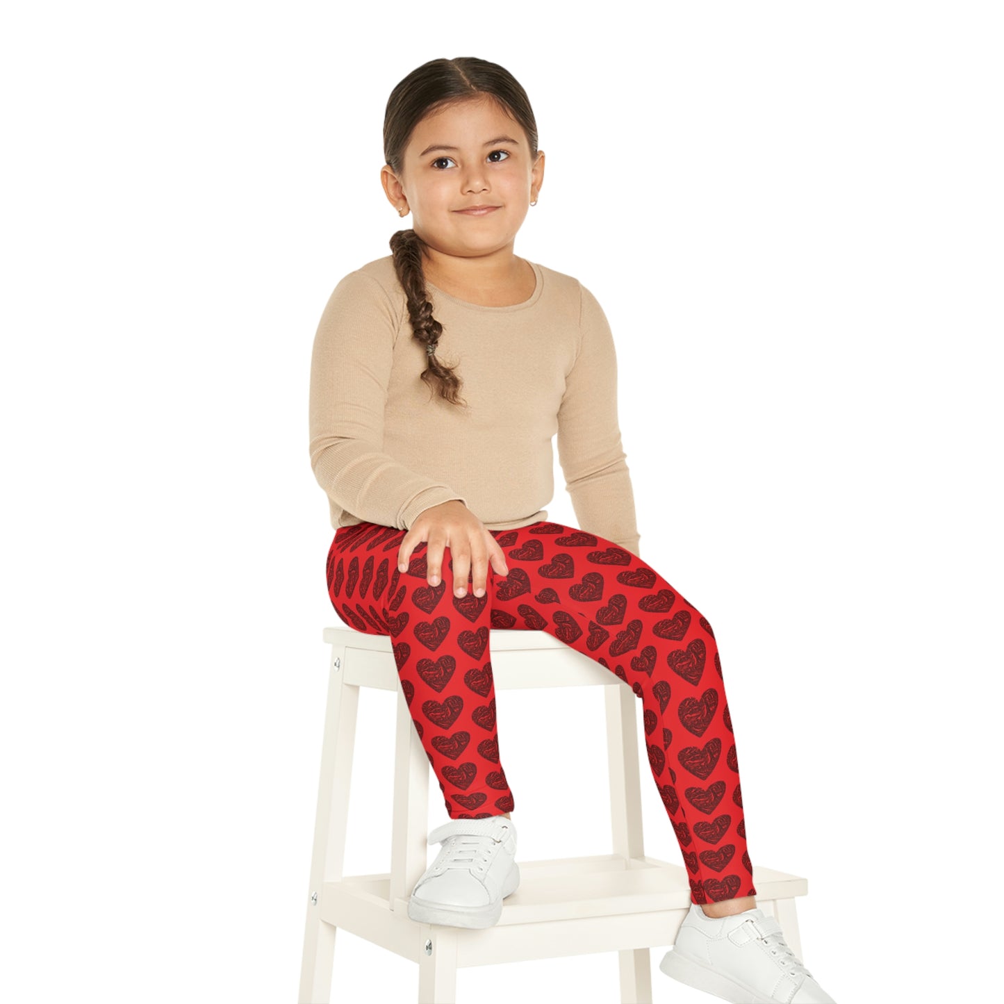 Bigfoot's (Red) Val Day Kids Leggings