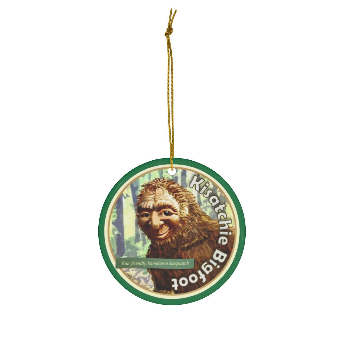 Ceramic Kisatchie Bigfoot Ornament