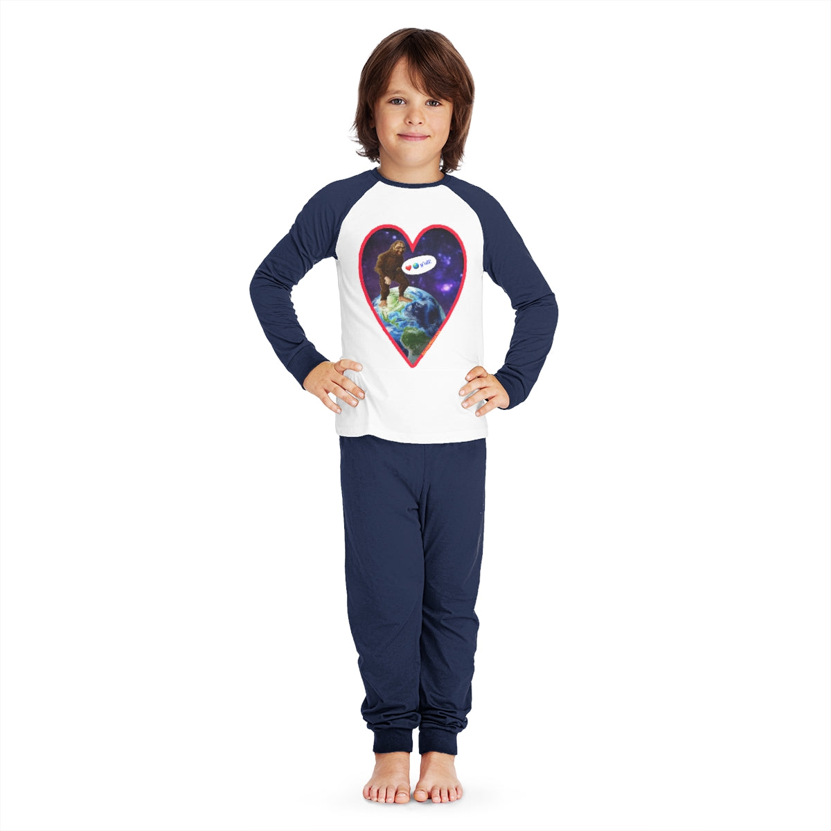 Kids' Bigfoot Loves Earth Pajama Set