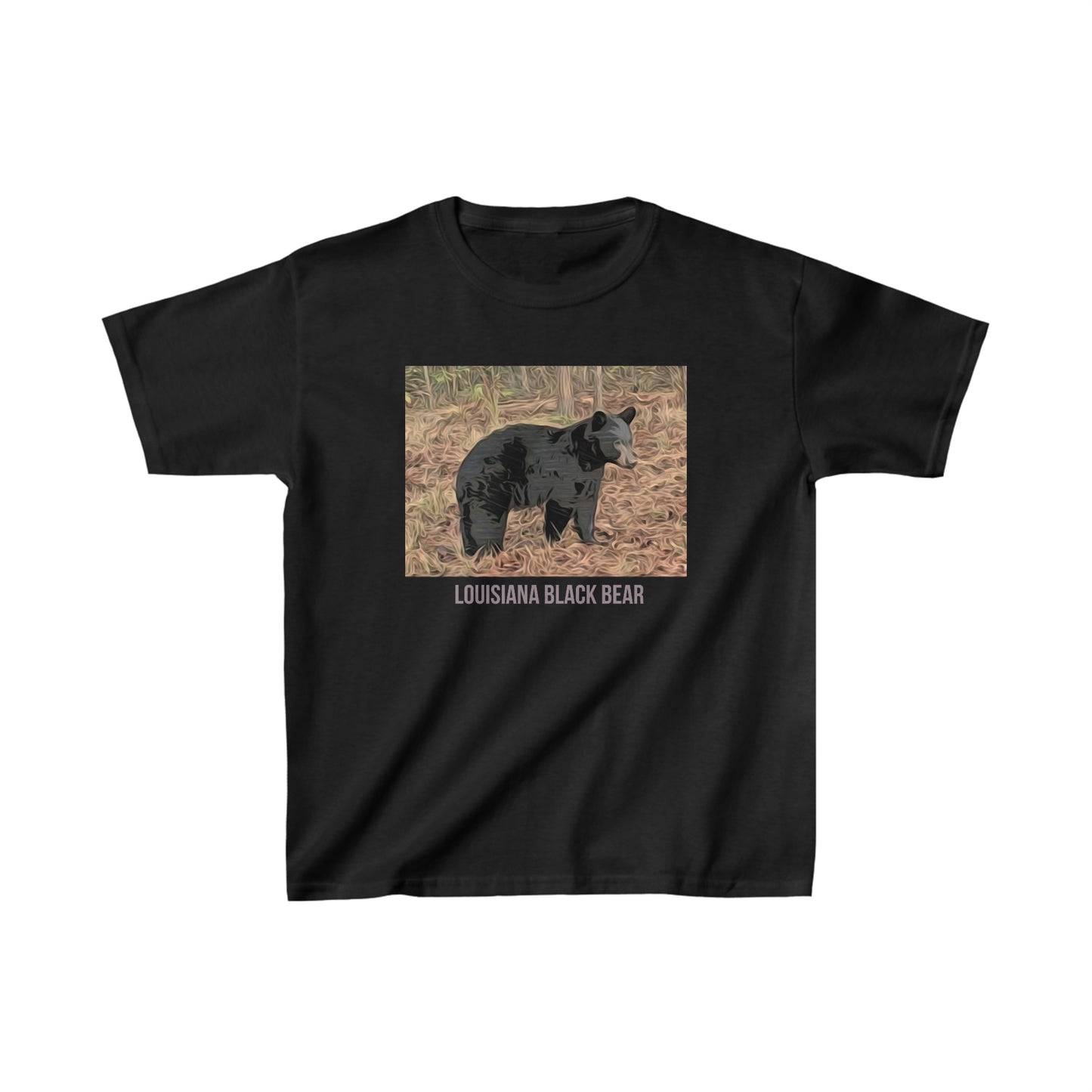 Kids Hvy Cotton Louisiana Black Bear T-Shirt