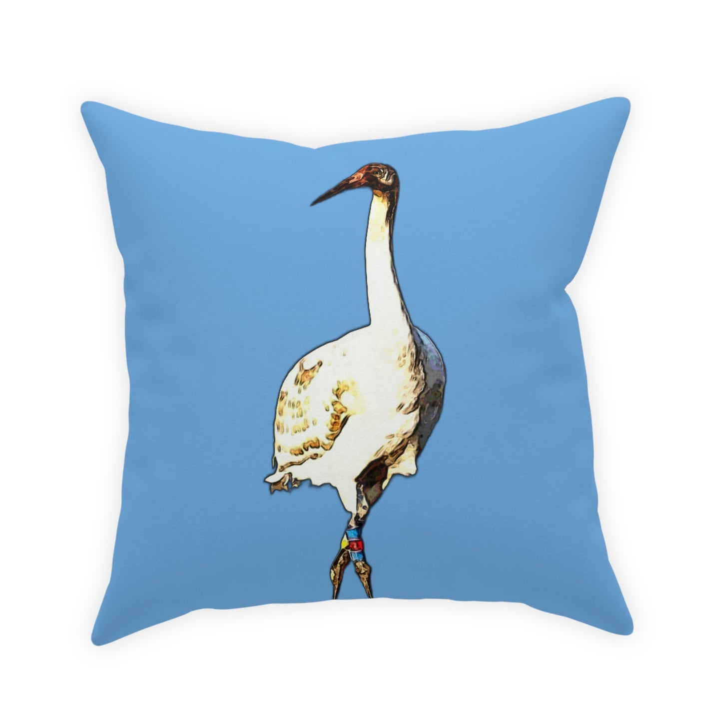 Whooping Crane Broadcloth Pillow