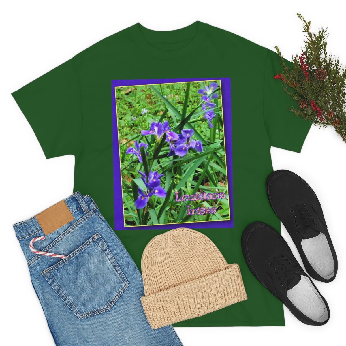 Unisex Louisiana Irises Heavy Cotton Tee