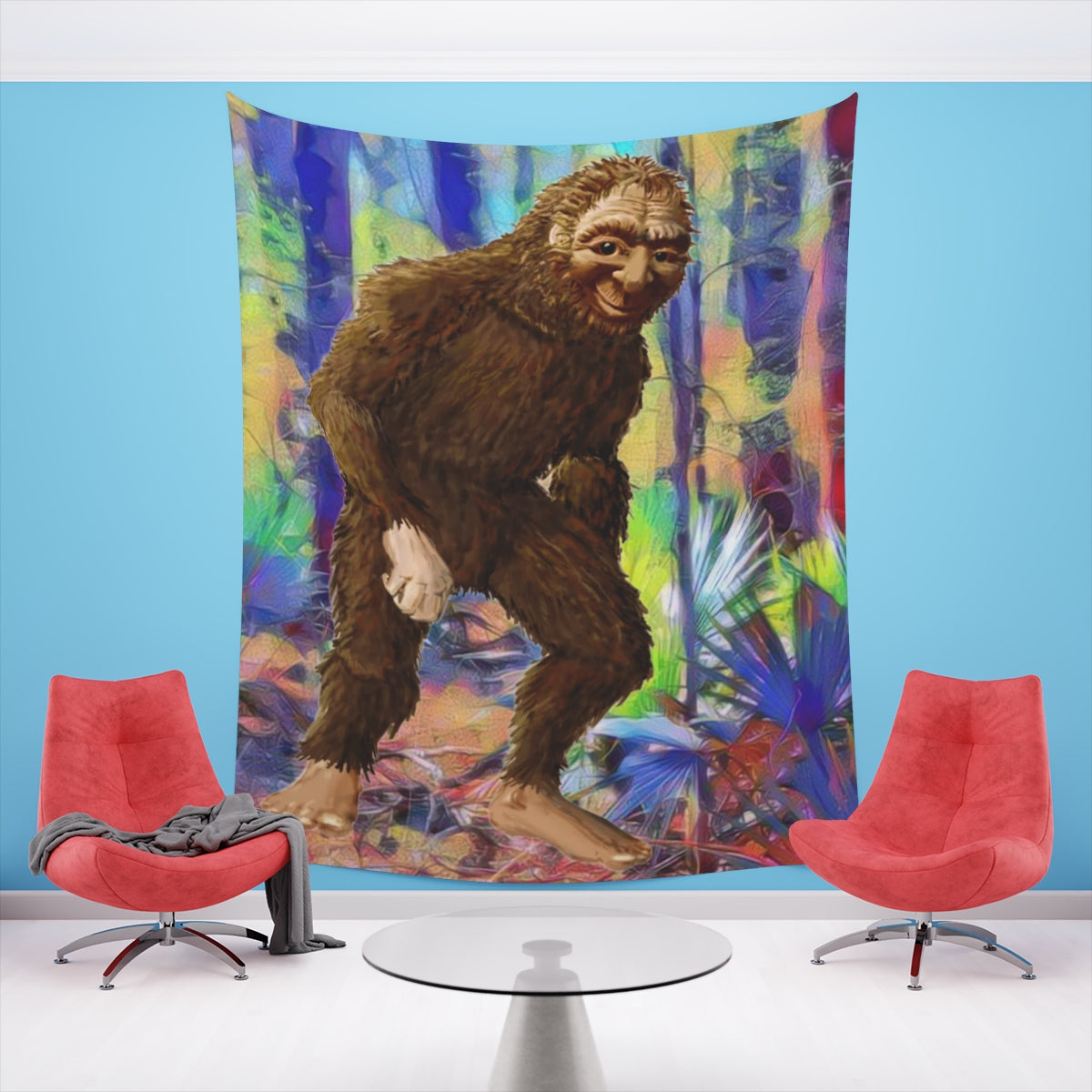 Printed Bigfoot Wall Tapestry