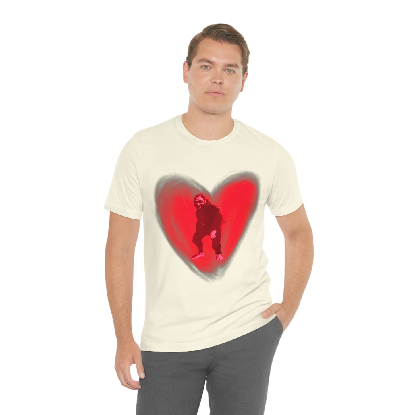 Unisex Bigfoot in My Heart Jersey Tee