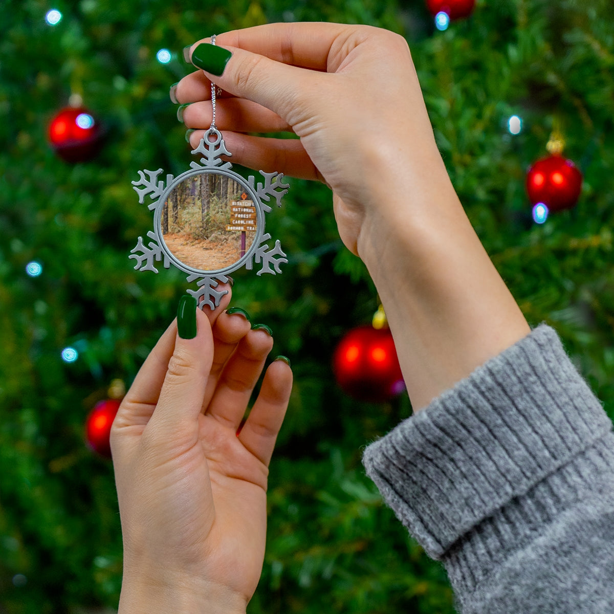 Caroline Dormon Trailhead Pewter Snowflake Ornament