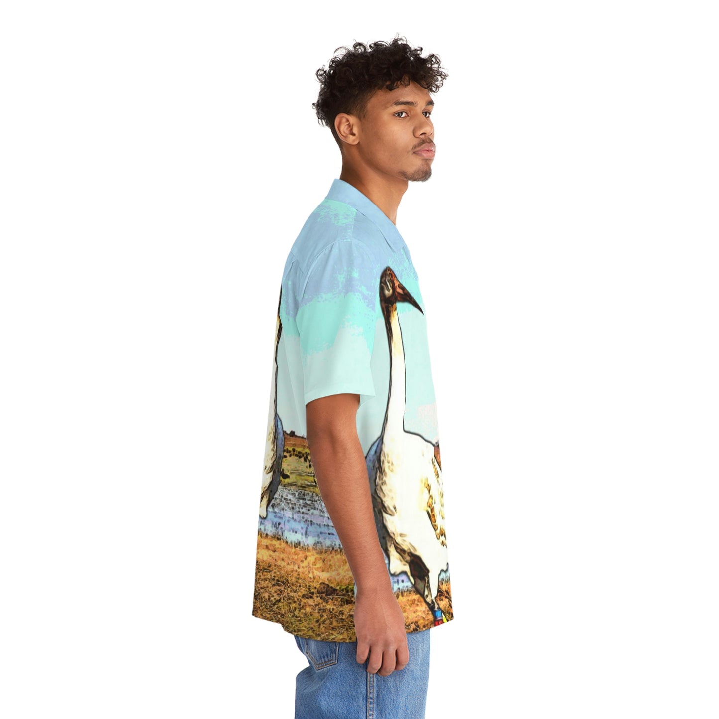 Men's Hawaiian Whooping Crane Shirt