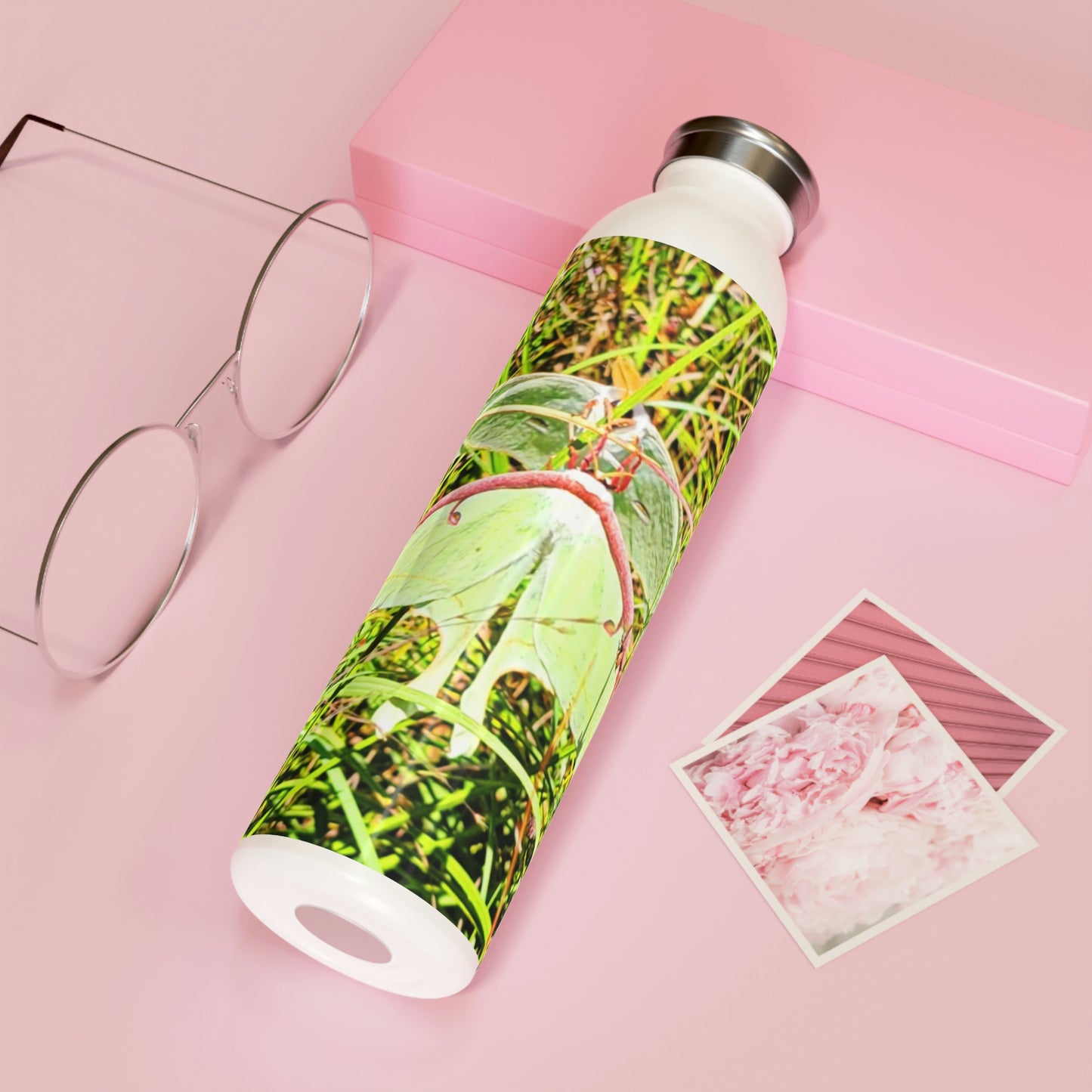 Luna Moth Slim Water Bottle