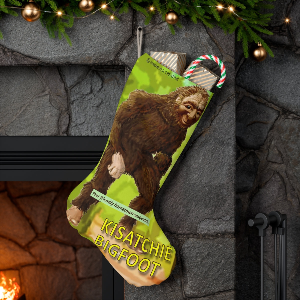 Kisatchie Bigfoot Santa Stocking